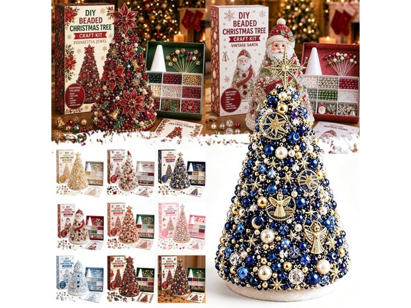  Kit diy de sapin de noël en perles – activité manuelle créative à réaliser soi-même-style 1  - Conforama C