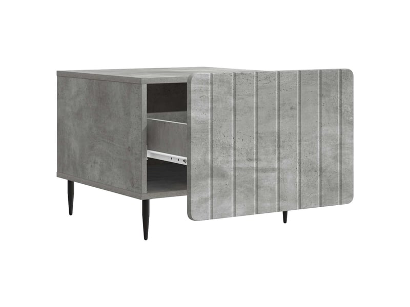  Table basse - table de salon - table à thé gris béton 49 x 50 x 42 cm bois d'ingénierie  - Conforama D