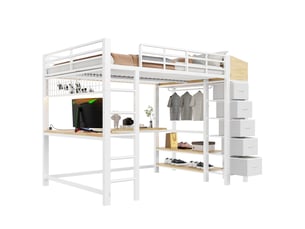 Lit mezzanine 140x200 cm OMNIGLINT TRADING LTD coloris blanc
