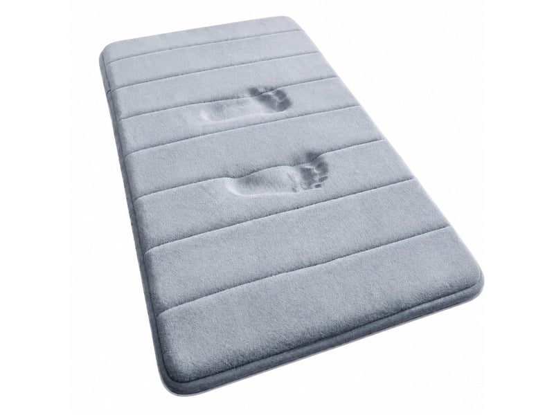  Tapis de bain en mousse à mémoire de forme antidérapant - 40 x 60 cm - gris  - Conforama A