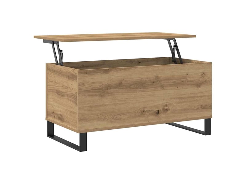  Table basse - table de salon - table à thé chêne artisanal 90x44,5x45 cm bois d'ingénierie  - Conforama A