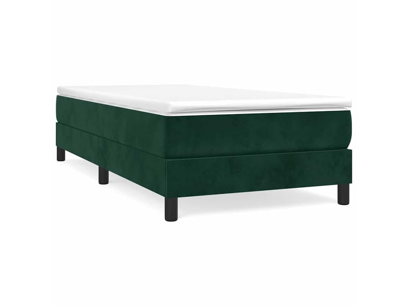  Lit simple- lit adulte -  cadre de lit à lattes vert foncé 90x200 cm velours  - Conforama A