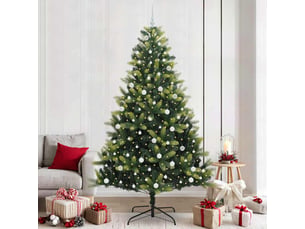 Sapin de noël - arbre de noël artificiel en silicone flexible 300 leds vert