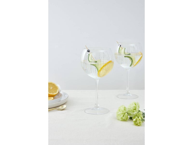  Lot de 2 verres à gin lunis 60cl doré LUNIS - Conforama D