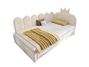 Lit simple 90x200 cm PHOEBE CAT coloris beige