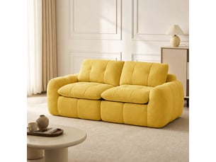 Canapé droit compressé fixe <strong>MEUBLES COSY</strong> <strong></strong> 2 places Tissu