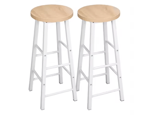 Tabourets de cuisine élégance lot de 2, style bistrot, avec repose-pieds, bar et petit-déjeuner