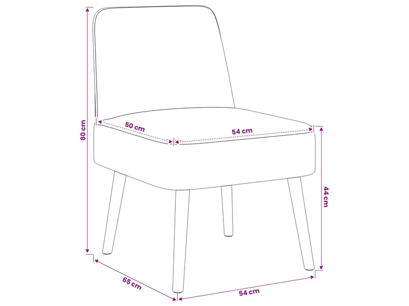 Vidaxl fauteuil à pantoufle rose - Conforama C