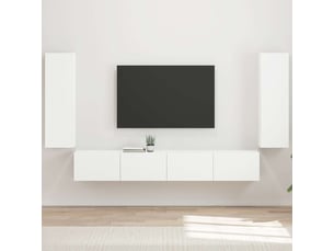 Meuble tv coloris blanc 97 cm <strong></strong>  <strong></strong>
