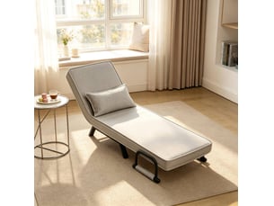 Fauteuil relax lit convertible couchage Occasionnel WISHDOR déhoussable gris