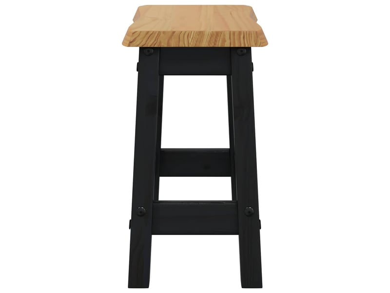  Tabouret de bar, chaise de bar ekai 2 pc noir 40x29x45,5 cm  - Conforama E