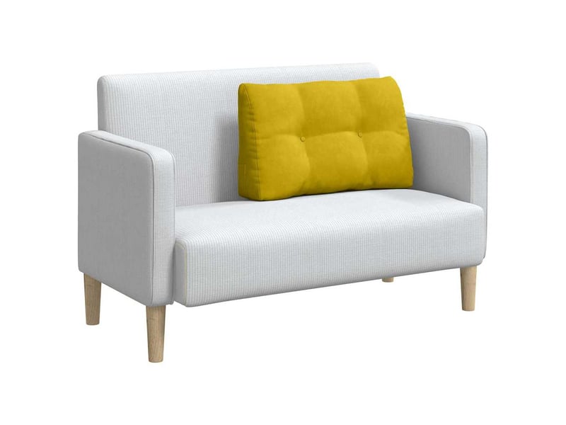 Coussin de dos, coussin de dossier jaune 80 x 24 x 50 cm velours cf54764 - Conforama C