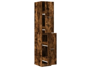 Meuble de rangement, armoire d'apothicaire chêne fumé 30x41x174,5 cm bois ingénierie