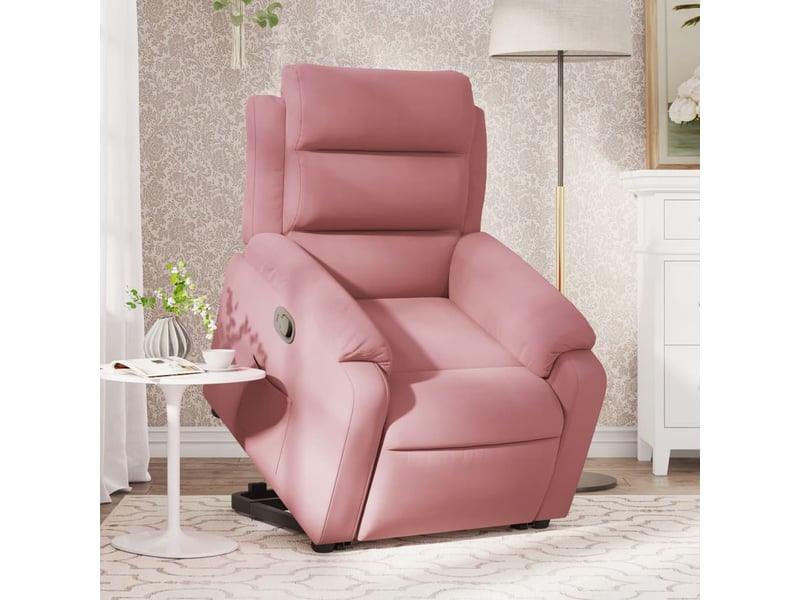 Vidaxl fauteuil inclinable rose velours - Conforama B