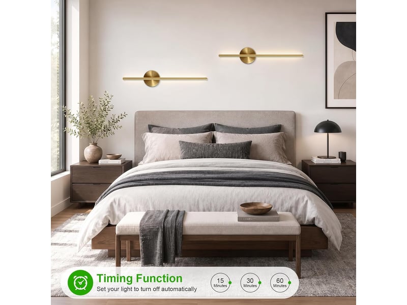  Lot de 1 appliques murales pour salon – 3 températures de couleur, pour intérieur-or - 50 cm  - Conforama D
