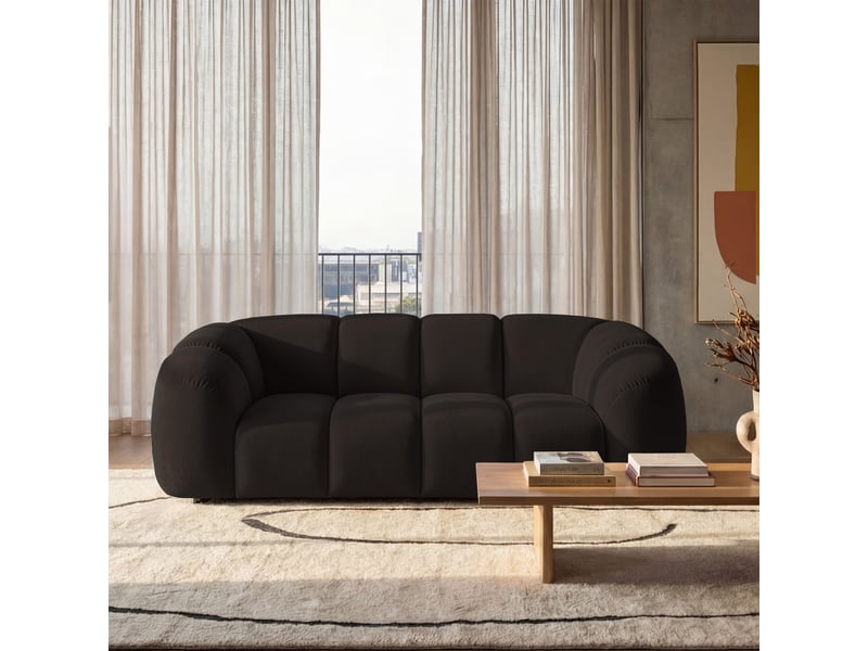  Selsey millma - canapé - 220 cm - velours marron Millma - Conforama B