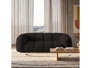 Selsey millma - canapé - 220 cm - velours marron