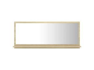 Miroir de salle de bain, miroir de toilette chêne sonoma 90x10,5x37 cm aggloméré cf62541