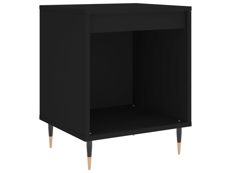  Lot de 2 tables de chevet - cabinet de chevet - table de nuit noir 40x35x50 cm bois d’ingénierie  - Conforama C