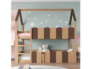 Lit superposé 90x200 cm <strong>OKWISH</strong>  <strong></strong> coloris naturel