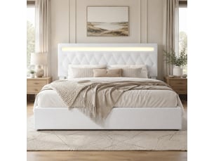 Lit coffre 180x200 cm    coloris blanc