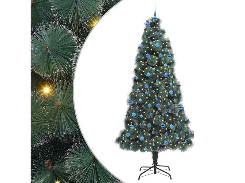  Sapin de noël, arbre de noël artificiel pré-éclairé avec ensemble de boules shl7136  - Conforama A