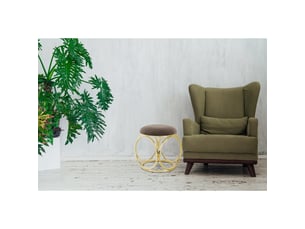 Pouf / repose pied taupe