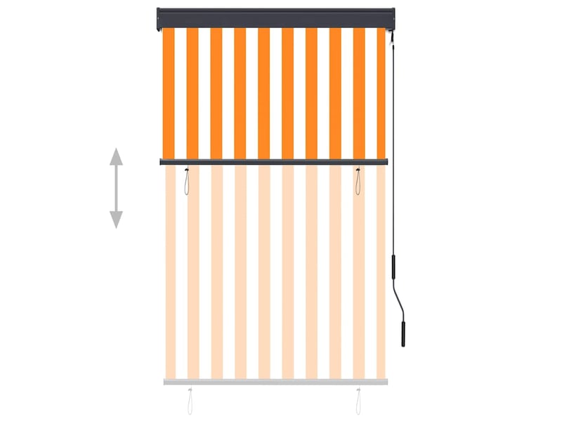  Store enrouleur, store roulant d'extérieur 100x250 cm blanc et orange cf47289  - Conforama C