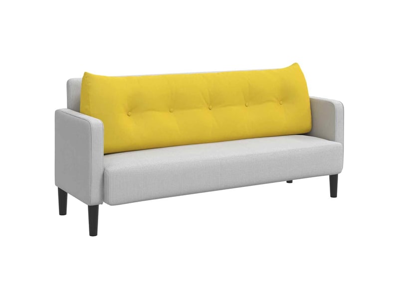 Coussin de dos, coussin de dossier jaune clair 160 x 24 x 50 cm tissu cf54776 - Conforama C