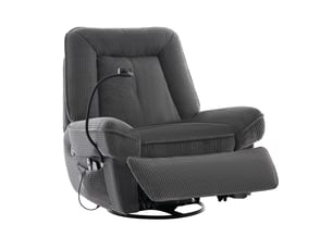 Fauteuil relax électrique fauteuil relax gris <strong>MERAX</strong> Tissu gris