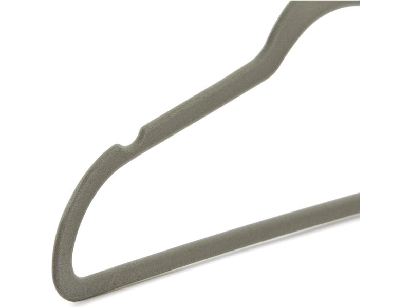  Lot de 50 cintres pour costumes antidérapants en velours, gris  - Conforama B