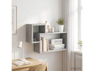 Étagère flottante, étagère suspendue montage mural sonoma gris 55 x 15 x 35 cm cf42577
