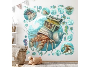 Sticker mural - le monde des crabes130x137 cm