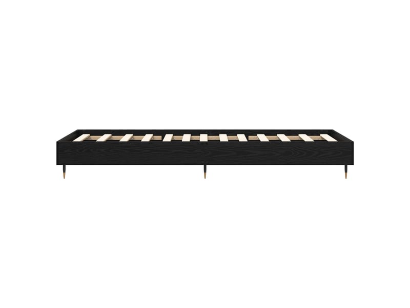  Lit simple- lit adulte -  cadre de lit chêne noir 80 x 200 cm bois d'ingénierie  - Conforama D