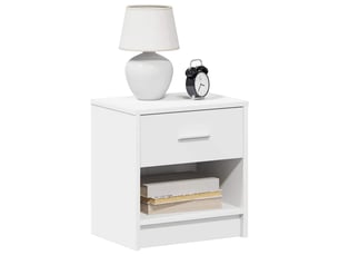 Lot de 2 tables de chevet - cabinet de chevet - table de nuit avec tiroir blanc 39x28x41 cm