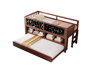 Lit gigogne 90x200 cm REDOM coloris marron