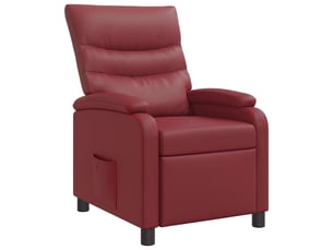 Fauteuil relax manuel VIDAXL Simili rouge