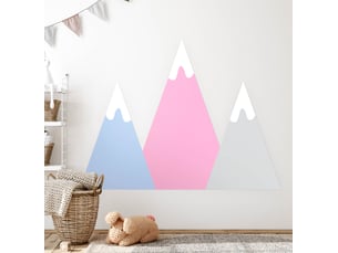 Sticker mural - sommets enneigés100x175 cm