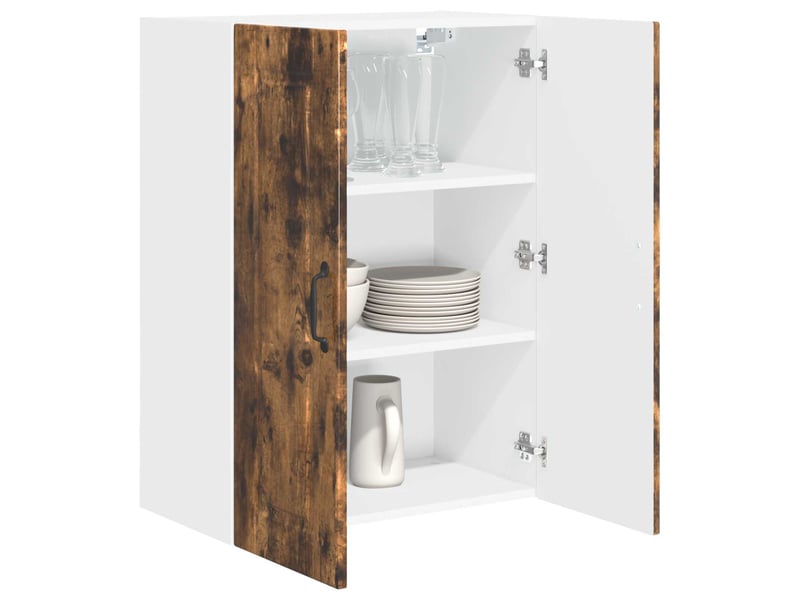  Meuble mural de cuisine, armoire de cuisine chêne fumé 60x31x80cm bois d'ingénierie  - Conforama C
