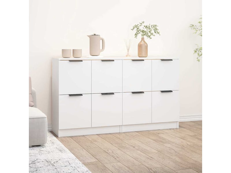  Buffets 2 pcs - bahut - meuble de rangement blanc 60x30x70 cm bois d'ingénierie  - Conforama B