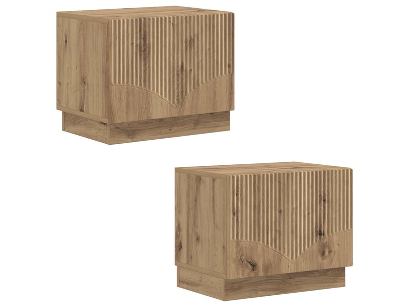  Meuble tv - banc tv - meuble de rangement chêne artisanal bois d'ingénierie  - Conforama D