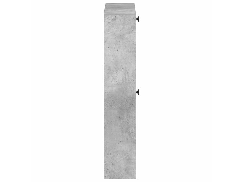  Meuble à chaussures mural, armoire à chaussures alkmaar 71x17x86 cm gris béton  - Conforama E