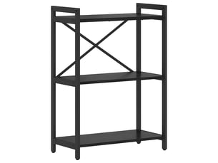 Étagère de rangement 60 x 30 x 85 cm bois d'ingénierie chêne noir