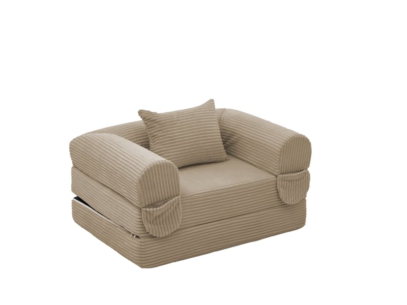  Canapé convertible, canapé-lit, 1 place, en velours tricoté, pour salon, chambre, mobilier pour espace de vie, appartement  - Conforama W