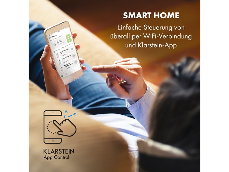 Klarstein pure blizzard smart 9k - climatiseur mobile connecté 9000 btu/2,6 kw - pour 26 á 44 m² -  classe a - noir  - Conforama D