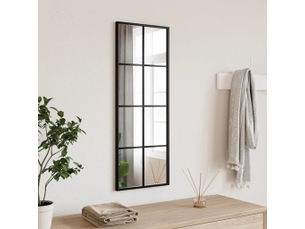 Miroir rectangulaire à fixer coloris noir <strong></strong>  <strong></strong> - 30 cm x 80 cm