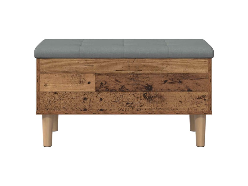  Banc chambre, banc de rangement avec coussin bois ancien 82x42x46 cm  - Conforama D