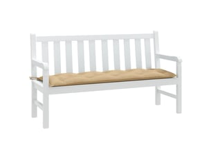 Coussin de banc de jardin, coussin d'assise beige mélangé 150x50x7 cm tissu cf52660