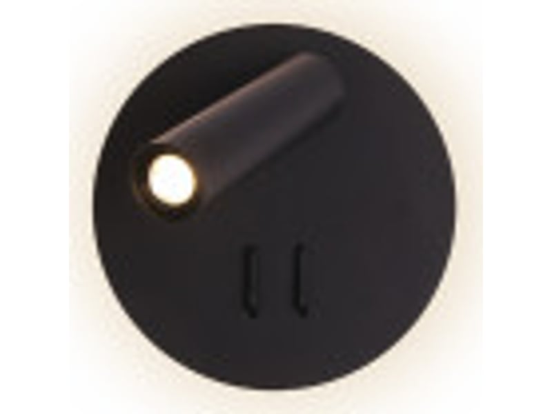  Applique murale led fabrilamp manet 2 w 4000 k noir 14 x 14 x 12 cm 171462R09 - Conforama D