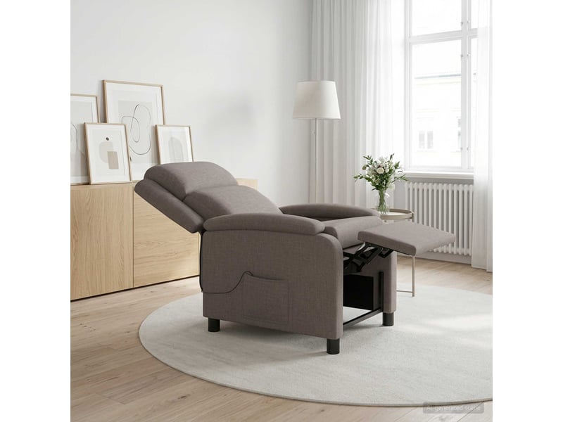  Vidaxl fauteuil de massage inclinable taupe tissu  - Conforama B